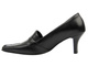 Kožené lodičky na nízkém podpatku - NATALII 136, černé