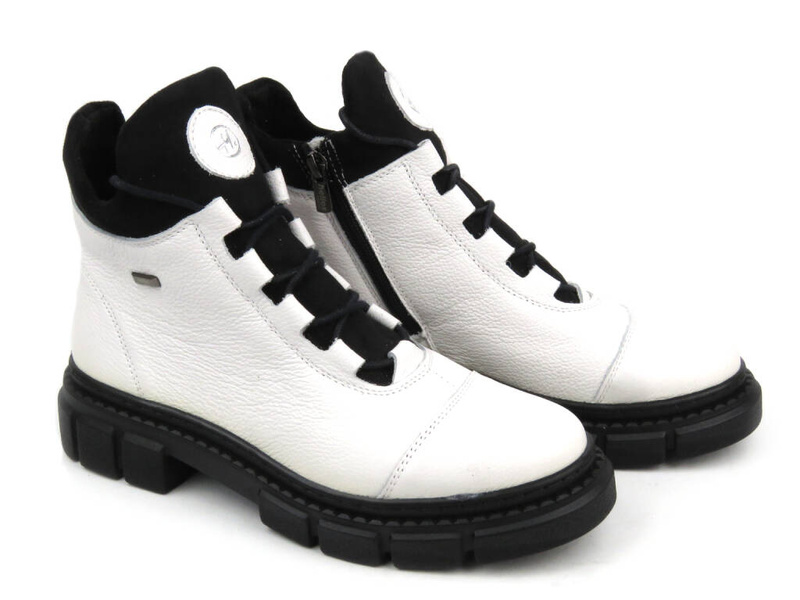 Pohodlné dámské kotníkové boty - HELIOS Komfort 556, bílá