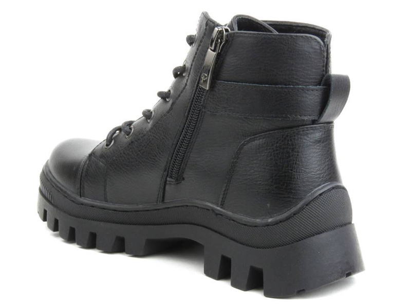 Zateplené dámské kotníkové boty - Potocki 23-12168, černé