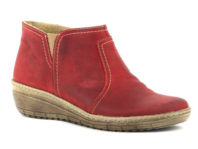 Lehké pohodlné dámské kozačky - HELIOS Komfort 525, bordó