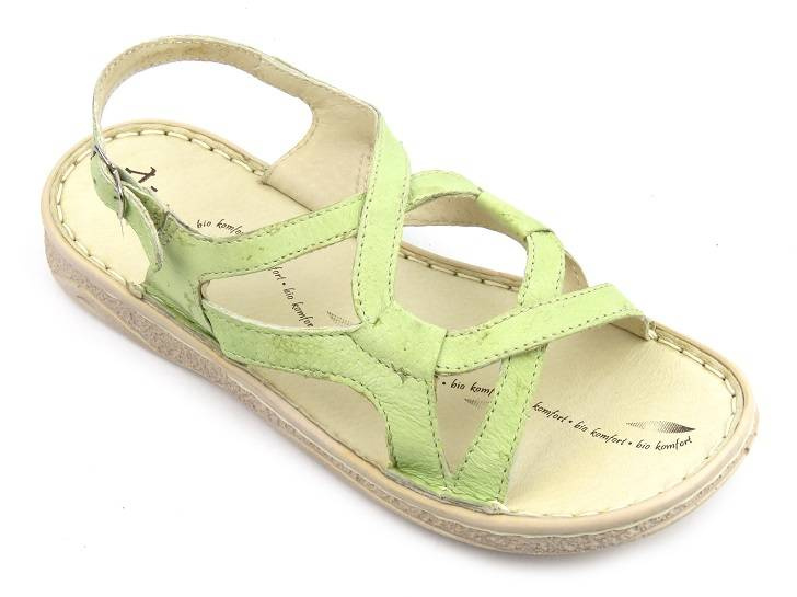 Dívčí sandály z přírodní kůže - Helios 462, akvamarín