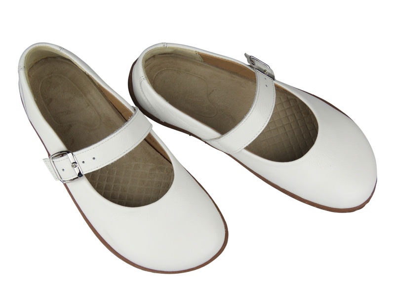 Barefoot kožené minimalistické polobotky Helios Komfort 471 bílé
