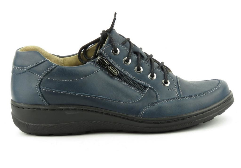 Sportovní, kožená dámská obuv - Helios Komfort 357, tmavě modrá