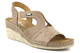 Dámské sandály na klínku - Helios Komfort 108, béžová