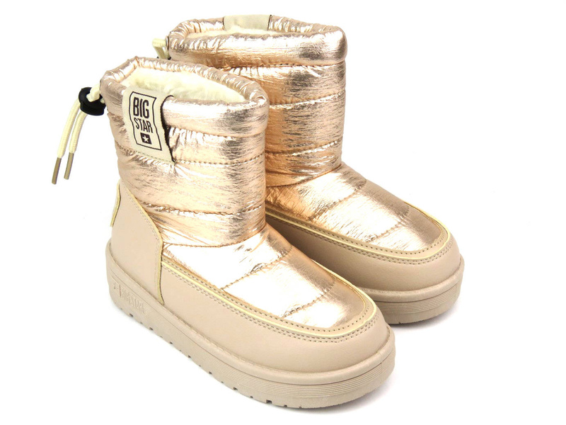 Dětské sněhule s manžetou - BIG STAR KK374221, béžové