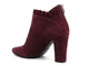 Dámské kožené kotníkové boty na vysokém podpatku - Kati 8022, vínová