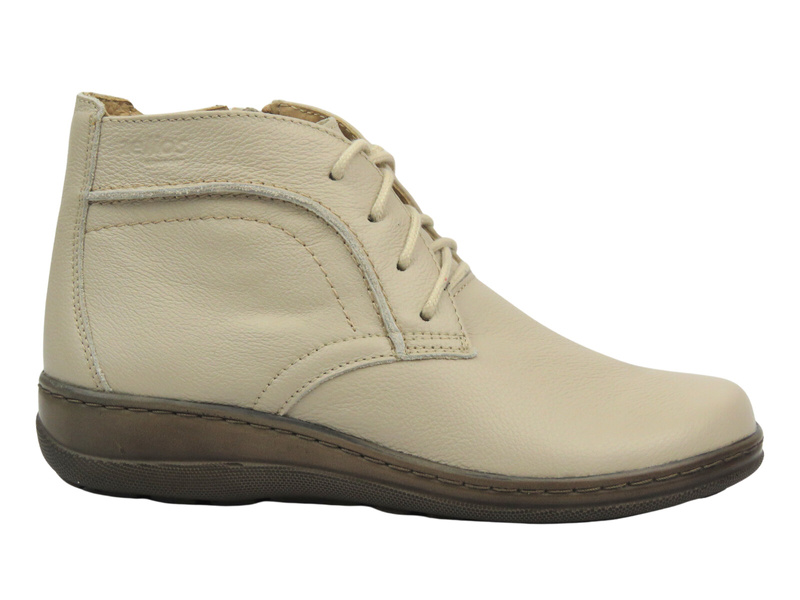 Lehké, pohodlné dámské kotníkové boty - HELIOS Komfort 612S, ecru