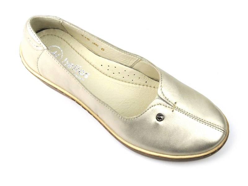 Dámské boty na klínku - Helios Komfort 416, zlaté