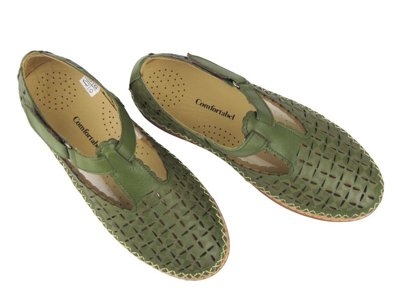 Dámské pohodlné polobotky Comfortabel 840147-07 zelené
