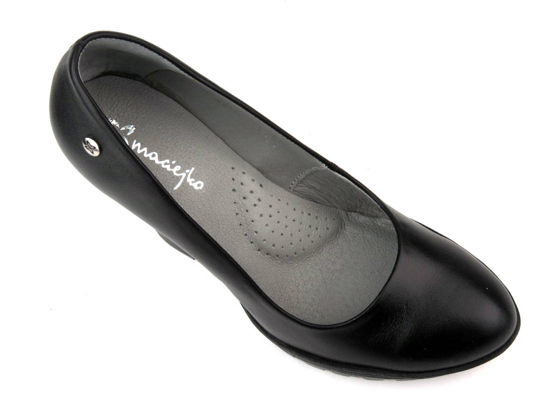 Pohodlné lodičky na vysokém podpatku - MACIEJKA 02629-01, černé