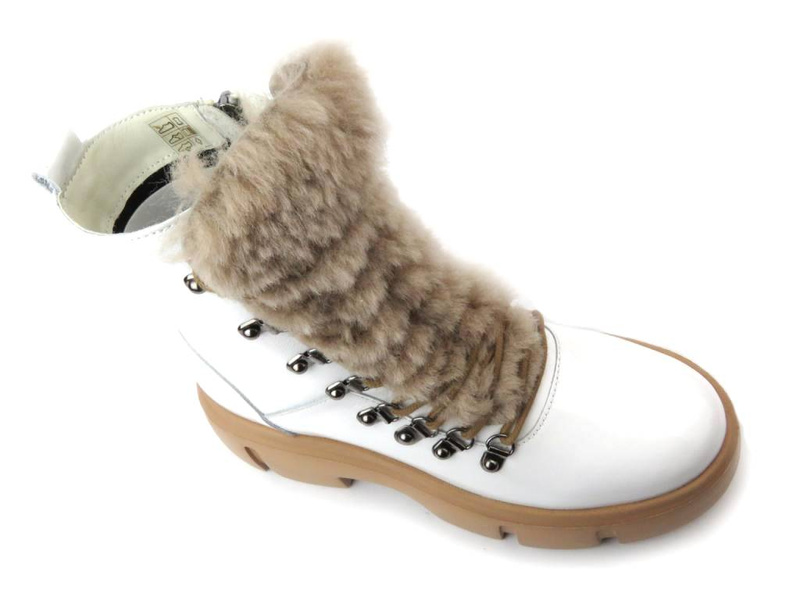 Dámské kožené kotníkové boty - VENEZIA 4332, bílá