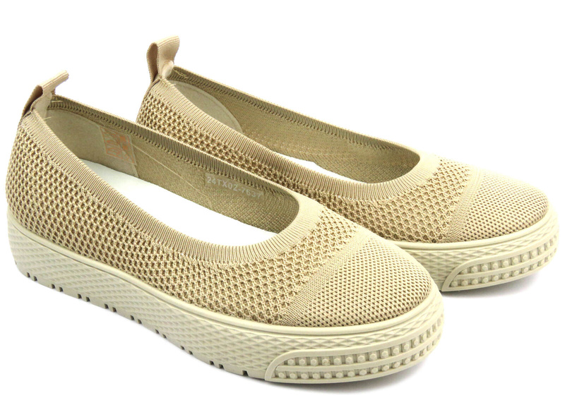 Dámské boty, espadrilky - Novinky 24TX02-7637, béžové