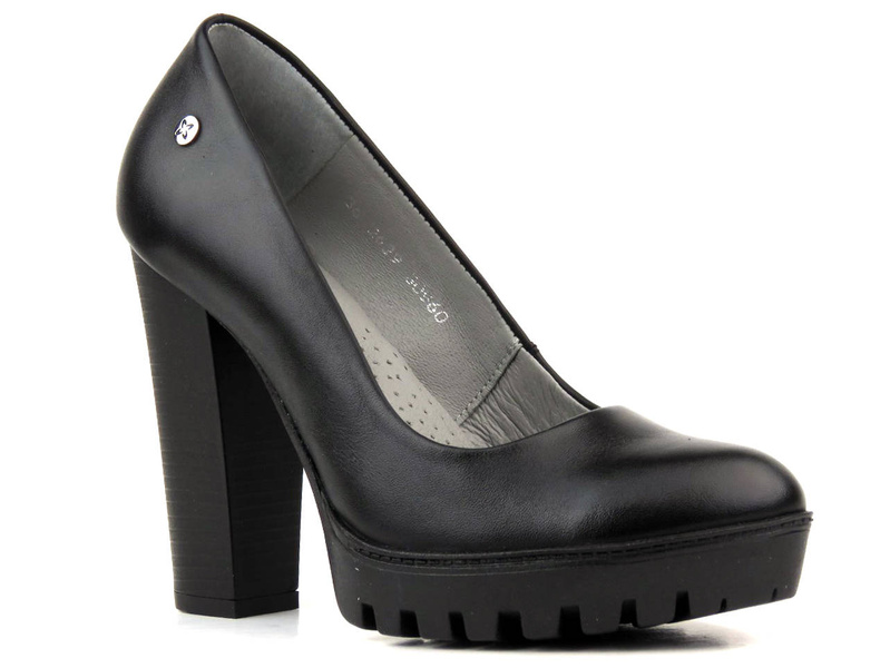 Pohodlné lodičky na vysokém podpatku - MACIEJKA 02629-01, černé