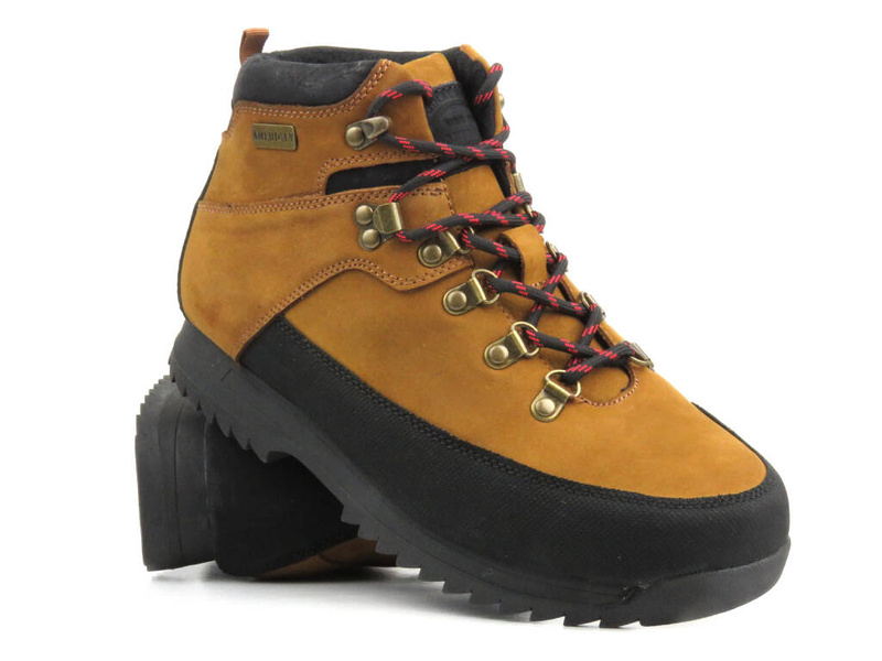 Trekingové, pánské zimní boty s teplou podšívkou - AMERICAN CLUB CY 92/23, hnědé