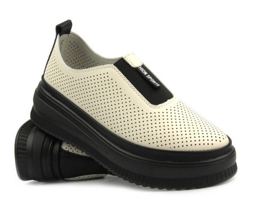 Dámská kožená polobotka - Artiker 54C1705, béžová