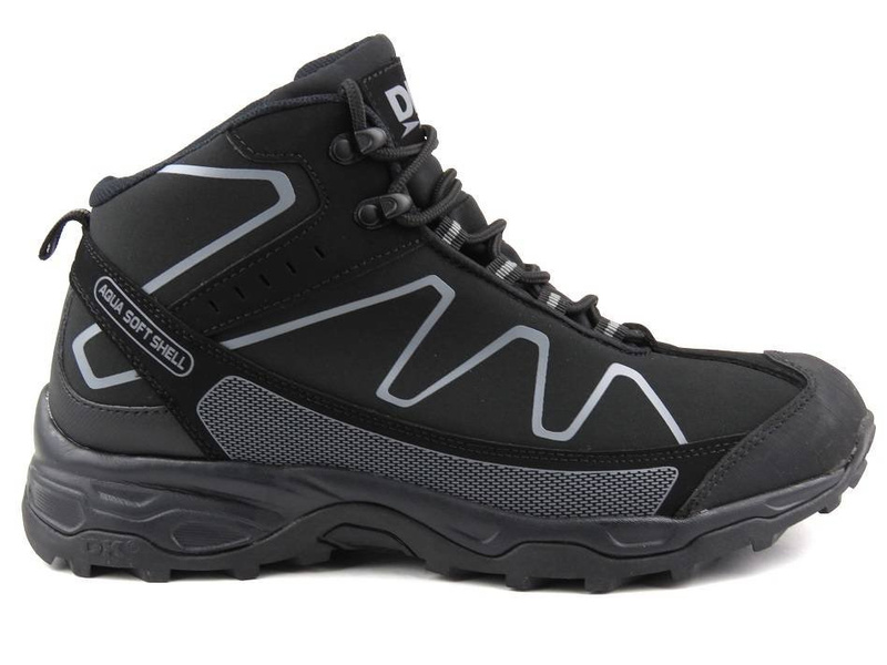 Pánské vysoké trekingové kalhoty DK Aqua SoftShell 2147, černé