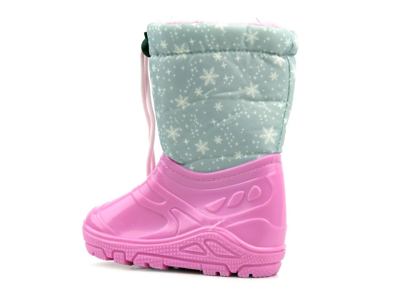 Dětské sněhule, zimní boty s Elsou z Frozen - WOJTYŁKO 21044, růžové