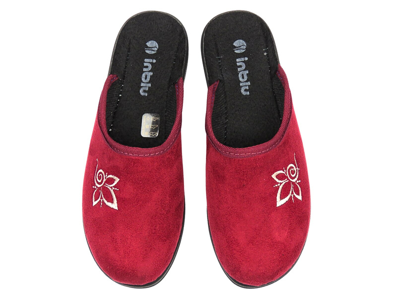 Pohodlné dámské pantofle INBLU CU-5H, bordové