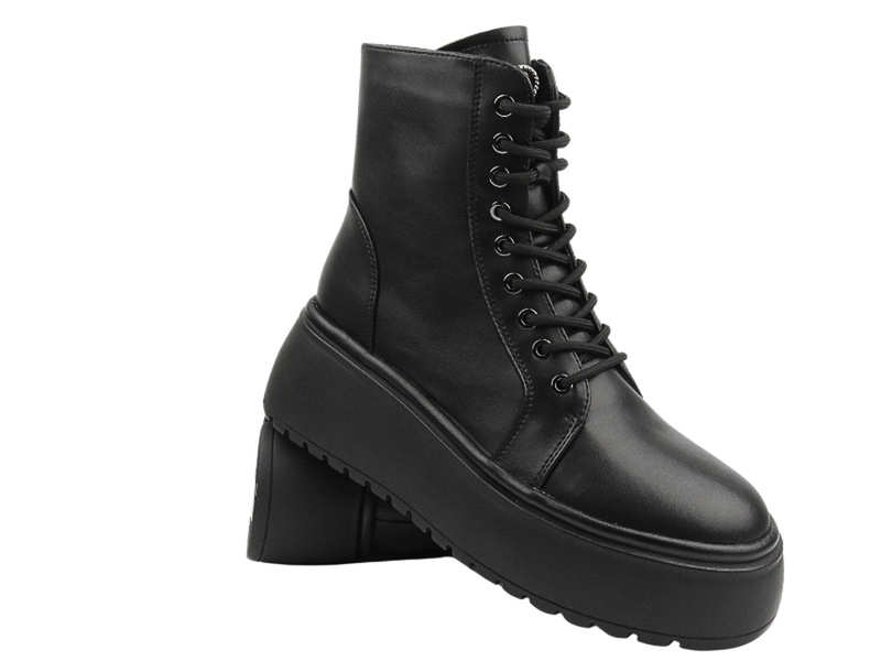 Sokolski boty Z24-478 Black with Zip Přírodní kůže