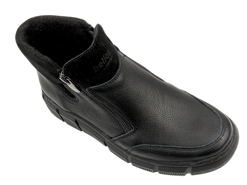 Dámské lehké pohodlné boty - HELIOS Comfort 593 Black 2 se zipem