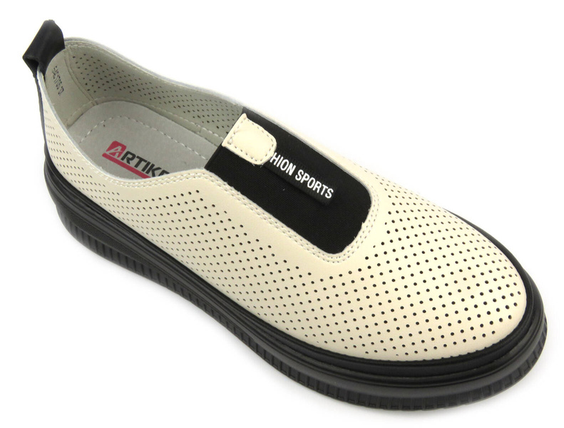 Dámská kožená polobotka - Artiker 54C1705, béžová