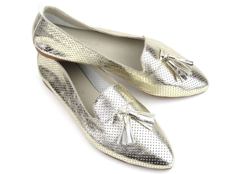Mokasíny, balerínky se střapcem - VENEZIA 22211, zlatá