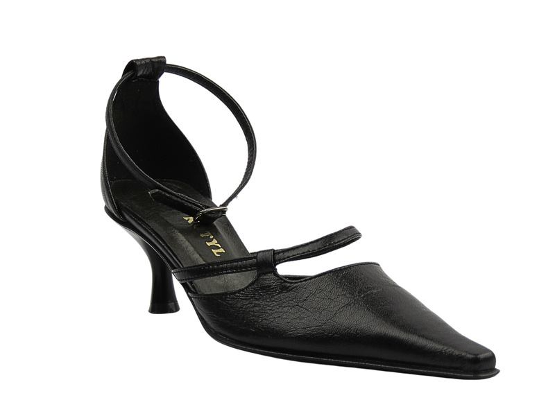 Černé lodičky na jehlovém podpatku KOTYL 205