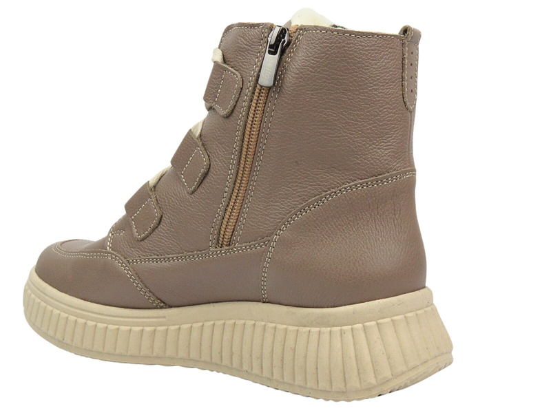 Dámské kozačky polské značky HELIOS Comfort 559 Brown se zipem