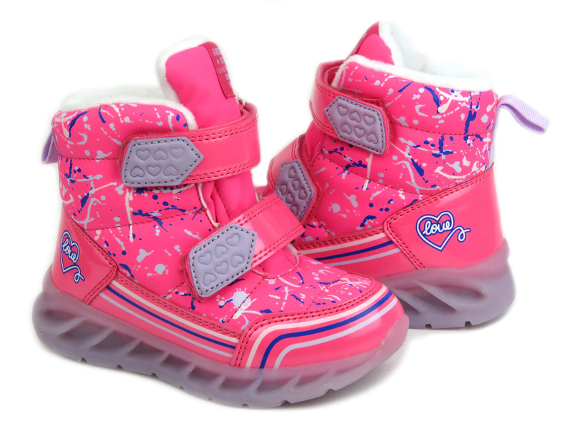 Dětské sněhule AMERICAN CLUB ES 140/23 fuchsiové