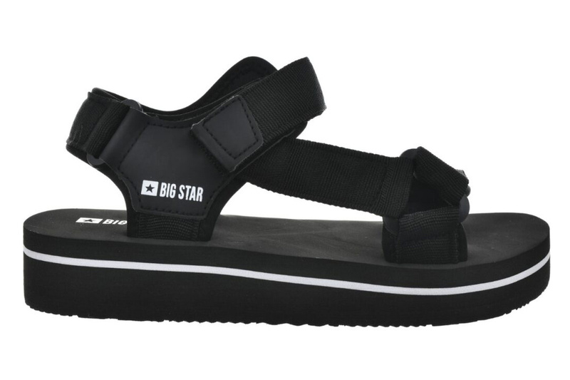 Sportovní sandály na suchý zip - Big Star NN274A532, černé