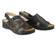 Dámské černé kožené sandály HELIOS Comfort 165