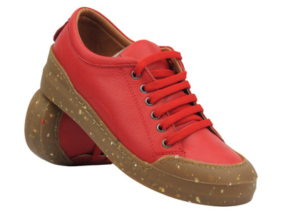 Kožené dámské polobotky Sokolski BK 111, červené