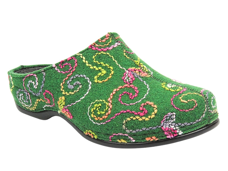 Pohodlné dámské pantofle - BERKEMANN 01028-829 Donata, zelené