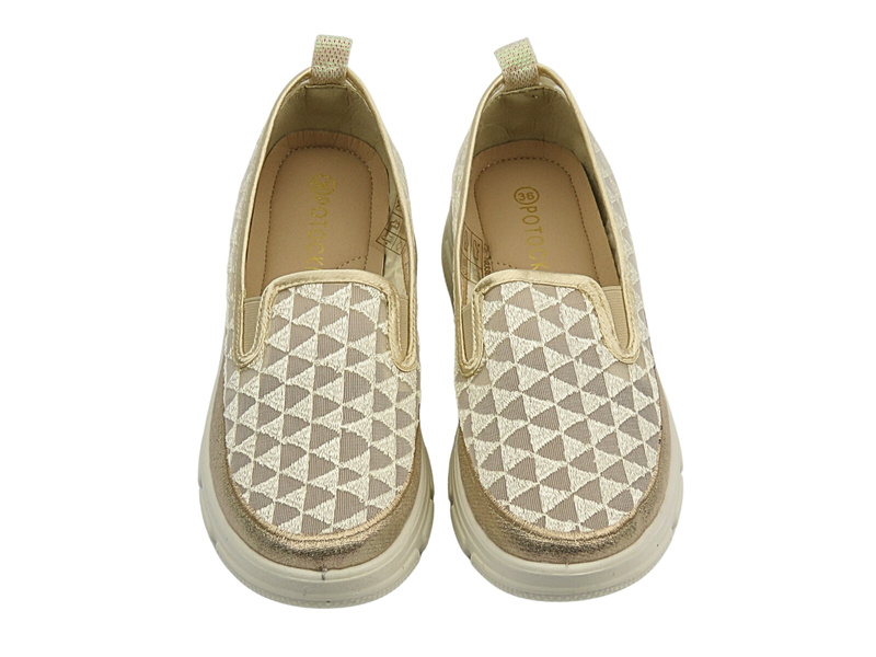 Dámské nazouvací polobotky béžové Potocki 25-103302