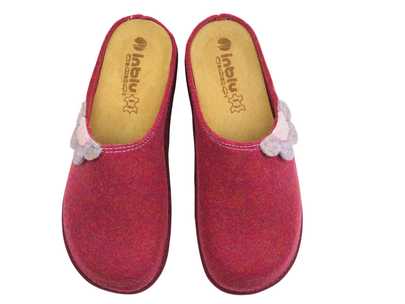 Dámské filcové pantofle fuchsiové Inblu CS-43