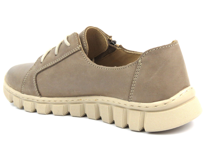 Pohodlná dámská kožená polobotka - Helios 422, béžová