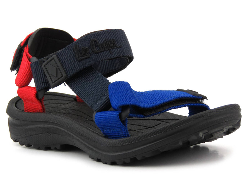 Sportovní dětské sandály na suchý zip - Lee Cooper 22-34-0952K, tmavě modrá