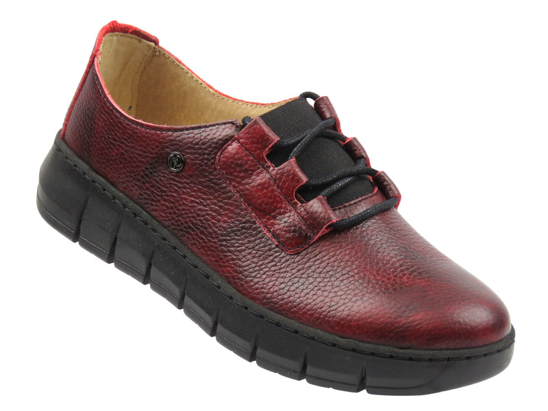 Wygodne damskie skórzane półbuty – HELIOS Komfort 434-2, zielone