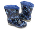 Vysoké dětské camo holínky - WOJTYŁKO 4321G, tmavě modrá