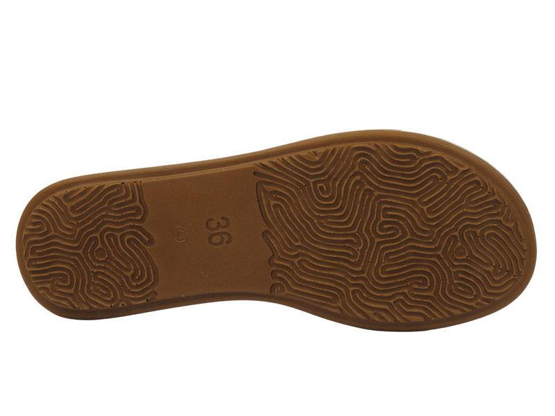 Dámské žabky se zlatým zdobením - INBLU ZO-09 béžová