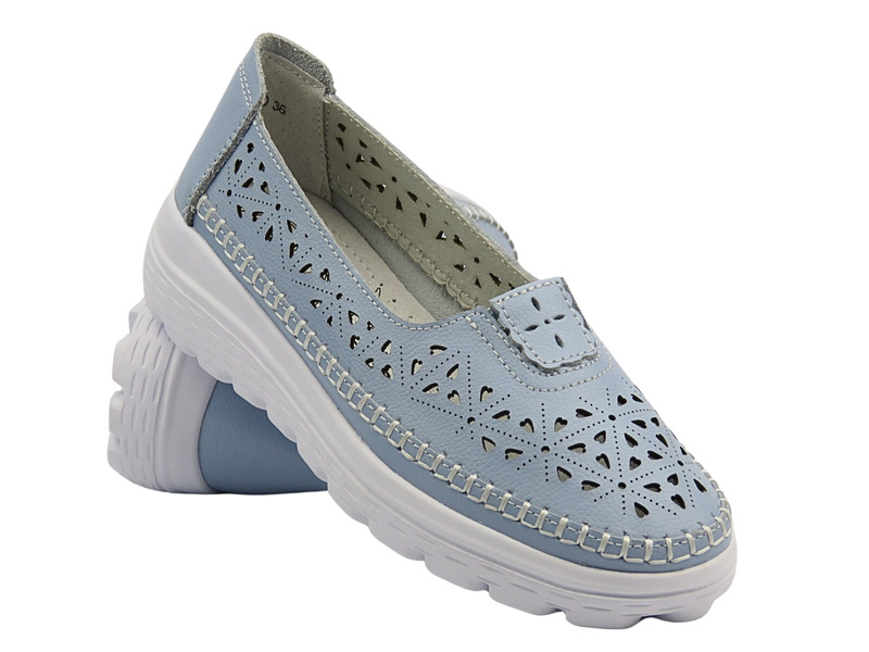 Dámské prošívané mokasíny modré – Evento 25PB17-8360