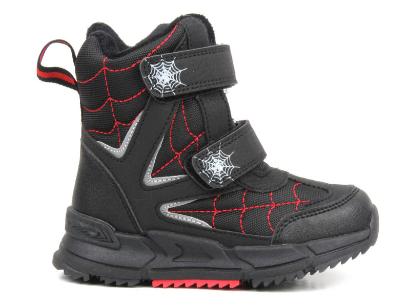 Dětské sněhule na suchý zip - AMERICAN CLUB XD 109/23, černé