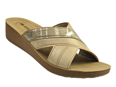 Dámské pantofle INBLU TP-49, béžové