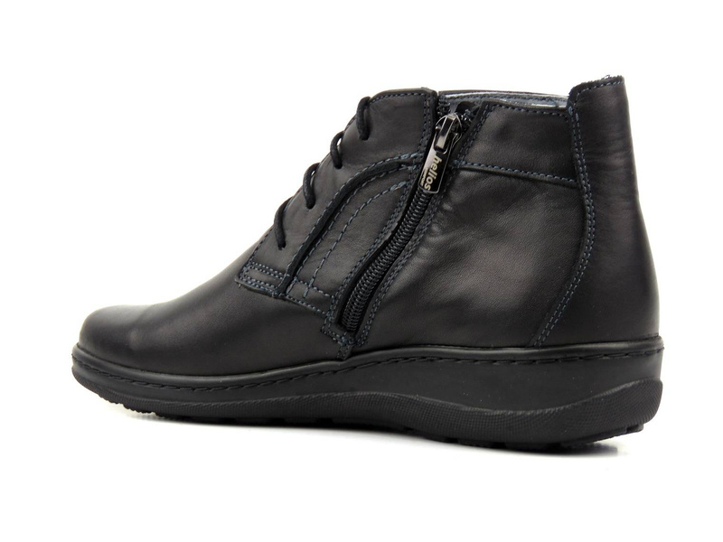 Lehké, pohodlné dámské kotníkové boty vyrobené v Polsku - HELIOS Komfort 612-2, černé