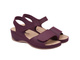 Dámské sandály na suchý zip bordó Leon 2024