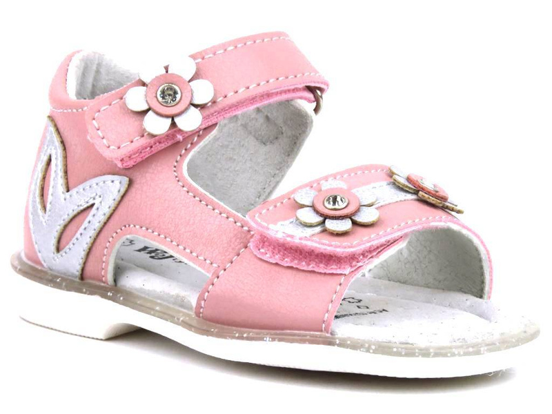 Dětské sandály s profilovanou stélkou - WOJTYŁKO 22302, růžové