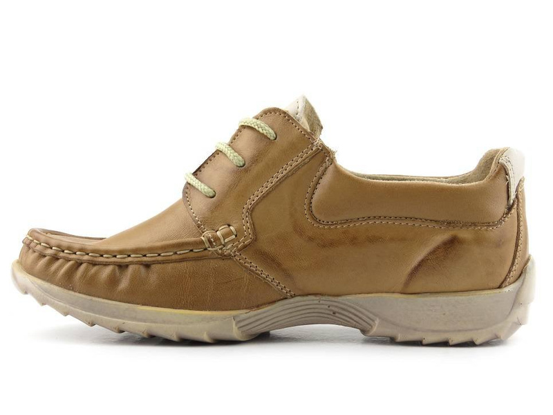 Dětské kožené boty - Helios 436, béžová