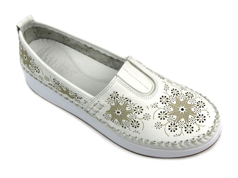 Dámské lordy z přírodní kůže - VENEZIA P108424 114, černá