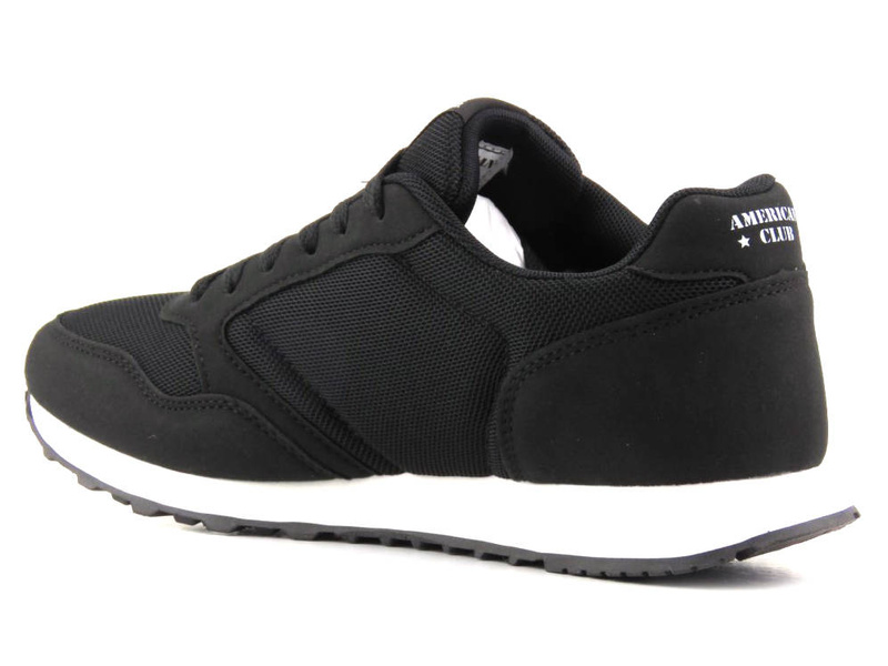 Pánské tenisky na šněrování - AMERICAN CLUB WT135/23 WT134/23, černé