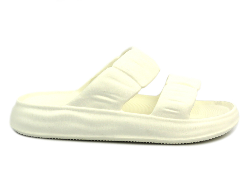 Dámské pěnové žabky se dvěma pásky - Realpaks F-620, krémové